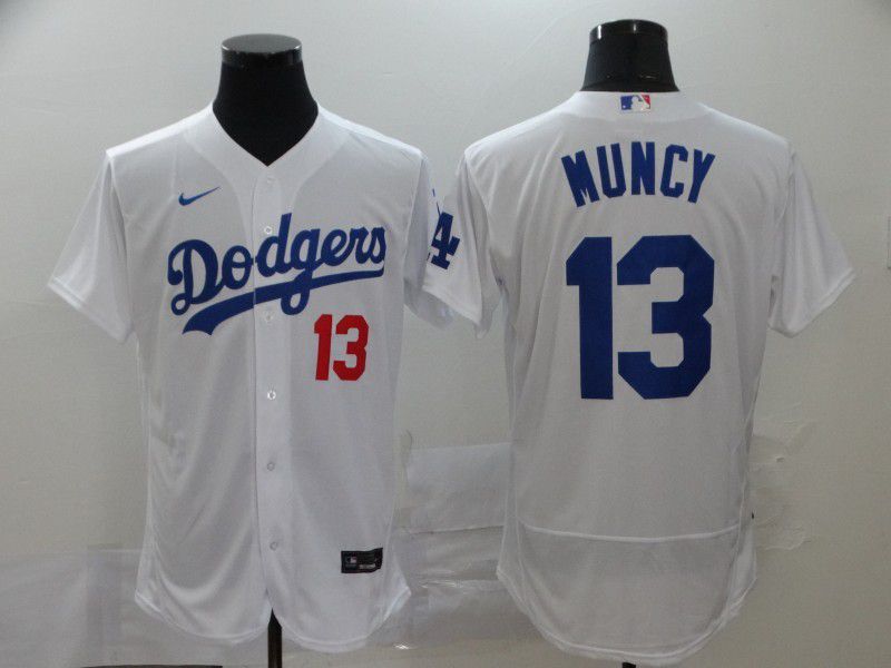 Men Los Angeles Dodgers #13 Muncy White Elite Nike Elite MLB Jerseys->women nfl jersey->Women Jersey